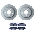 Set of 2 Zimmermann Rear Disc Brake Rotors & Hella Pads for Mercedes Metris (2016–2023)