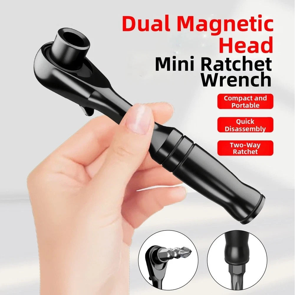 1/4 Inch Ratchet Wrench with 72 Tooth Mechanism for Automotive Use