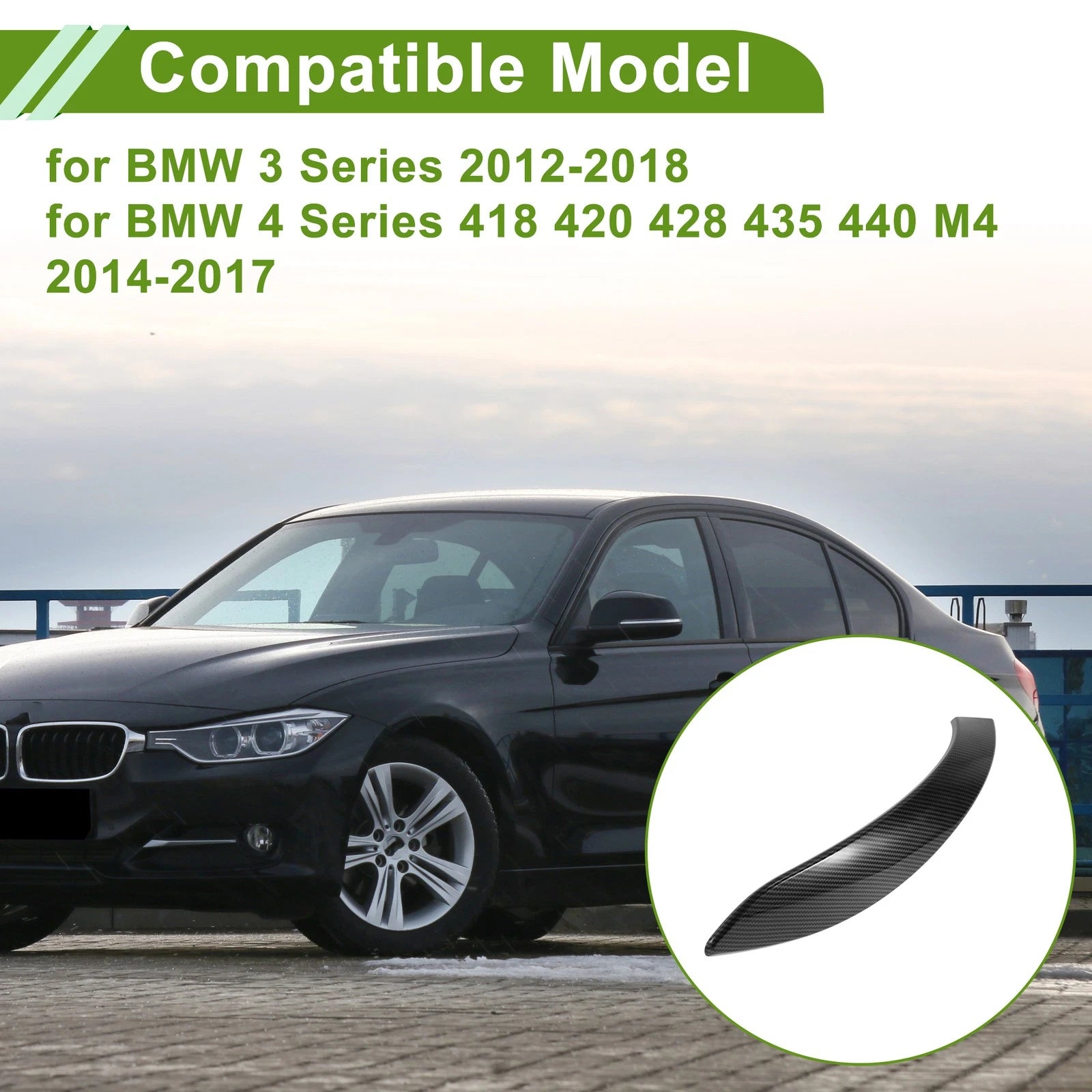 Door Panel Handle Pull Trim Cover for BMW 3 Series (2012–2018) No. 51417275487