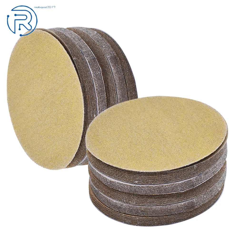 Set of 100 Hook and Loop Sanding Discs 5" 240 Grit