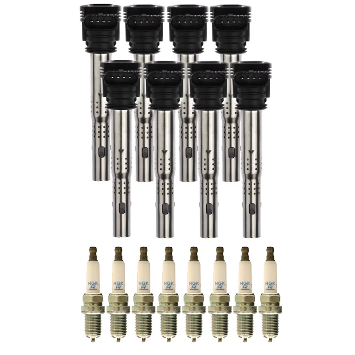 Set of 8 NGK Laser Platinum Ignition Coils for Audi Q7, VW Touareg (2007–2010)