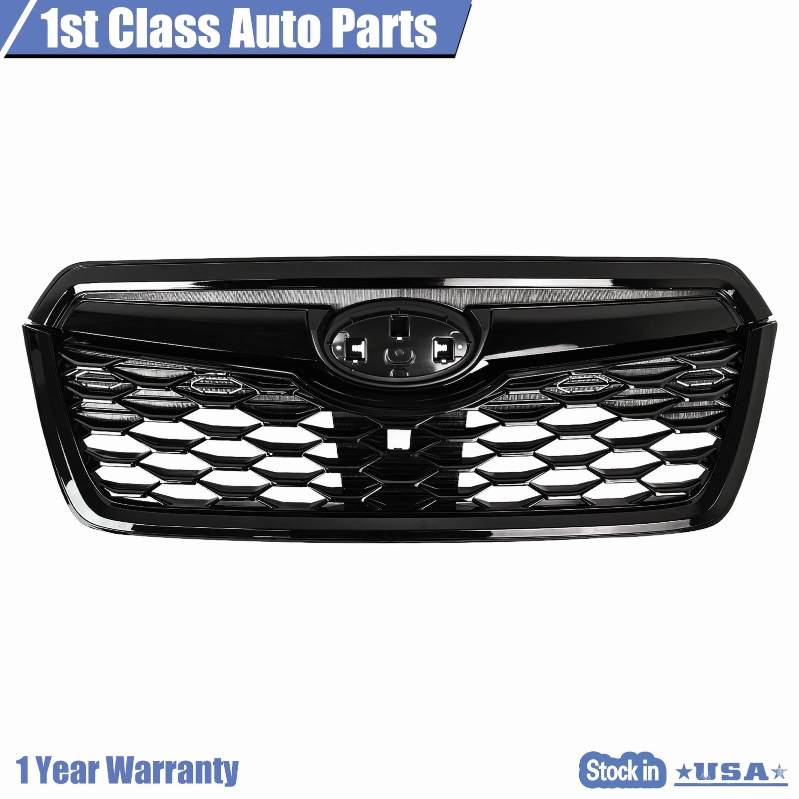 Gloss Black Front Bumper Grille for Subaru Forester (2019-2021)