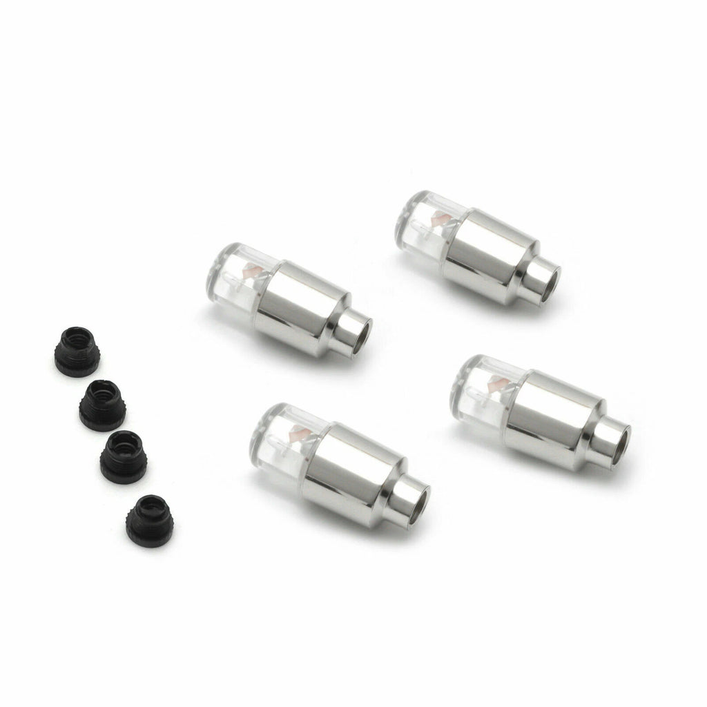 Red LED Wheel Tire Valve Stem Cap Lights for Car Motorcycle Bike (-)