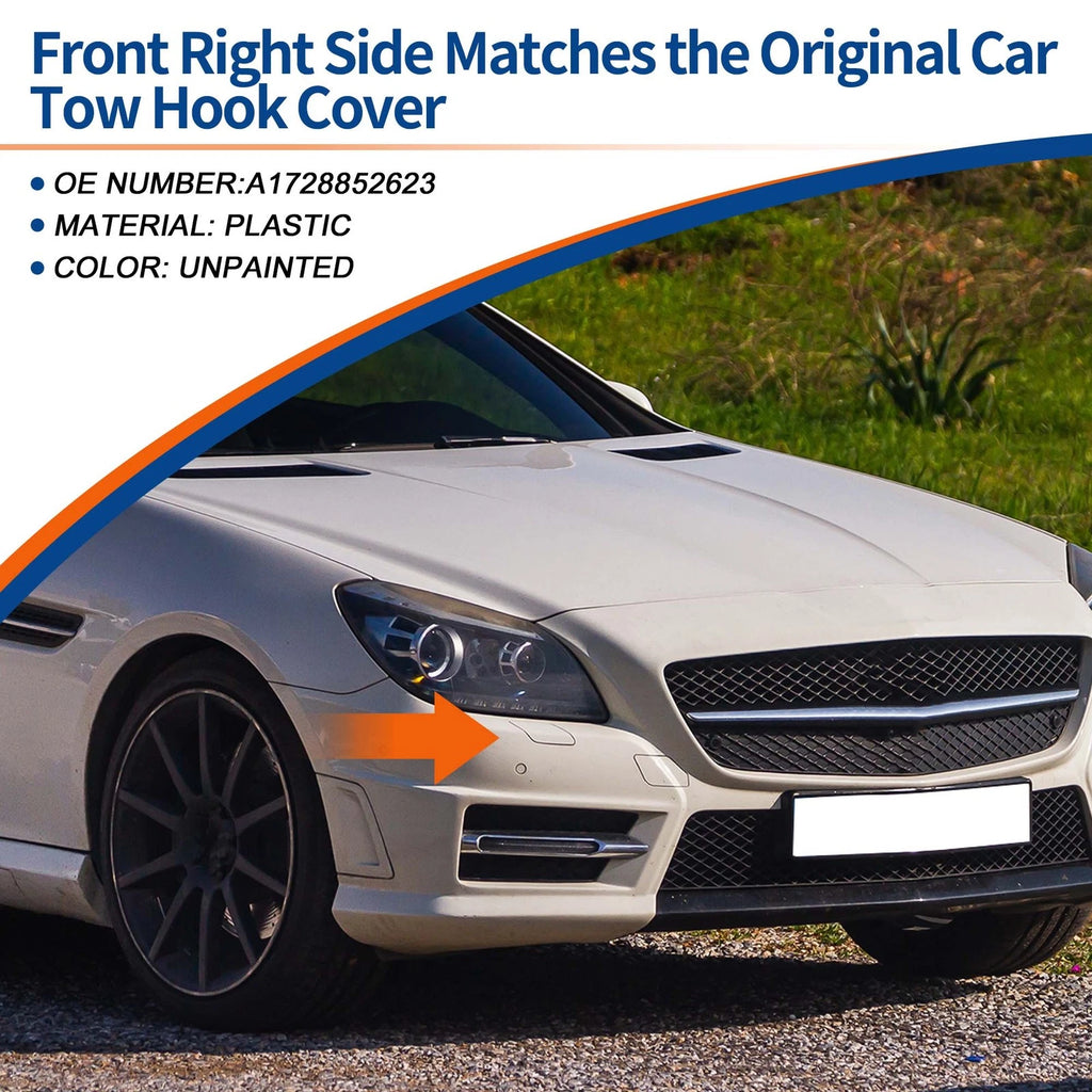 Front Bumper Tow Hook Cover for Mercedes-Benz SLK W172 (No.A1728852623) Unpainted