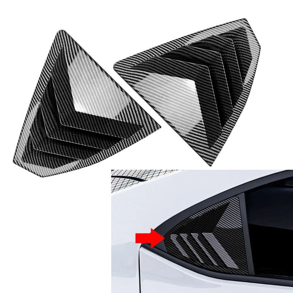 Rear Window Louver Cover Trim for Subaru WRX STI (2022–2025) - Carbon Fiber Black