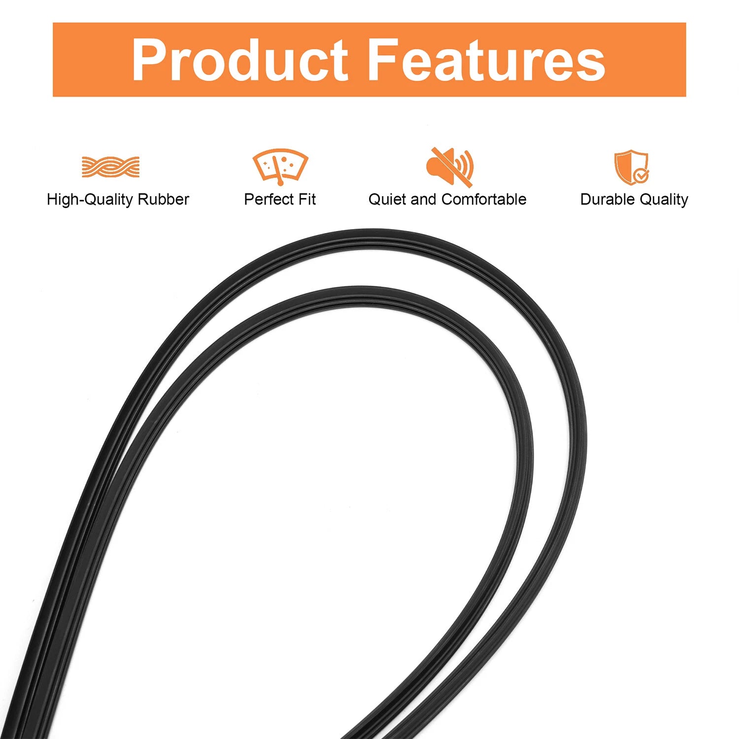 Set of 2 Front Windshield Wiper Blades for Volvo XC60 (2018–Present)