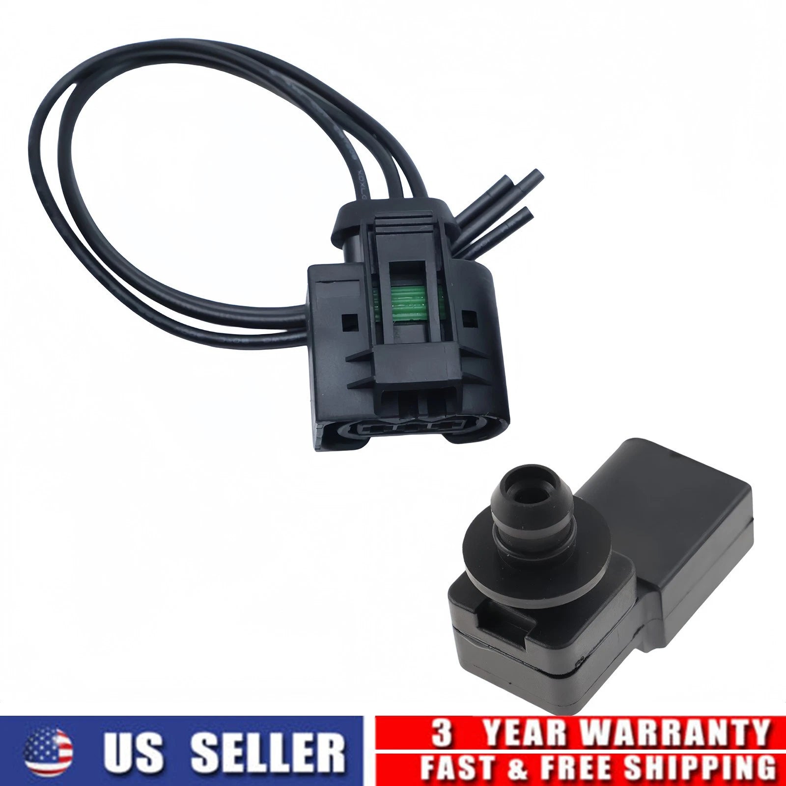 MAP Sensor with Connector for BMW 335d 535d X5 X6 (2009–2013) 13627792260