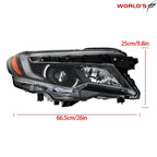 Set of 2 Halogen Headlights with LED DRL for Honda Pilot, Ridgeline