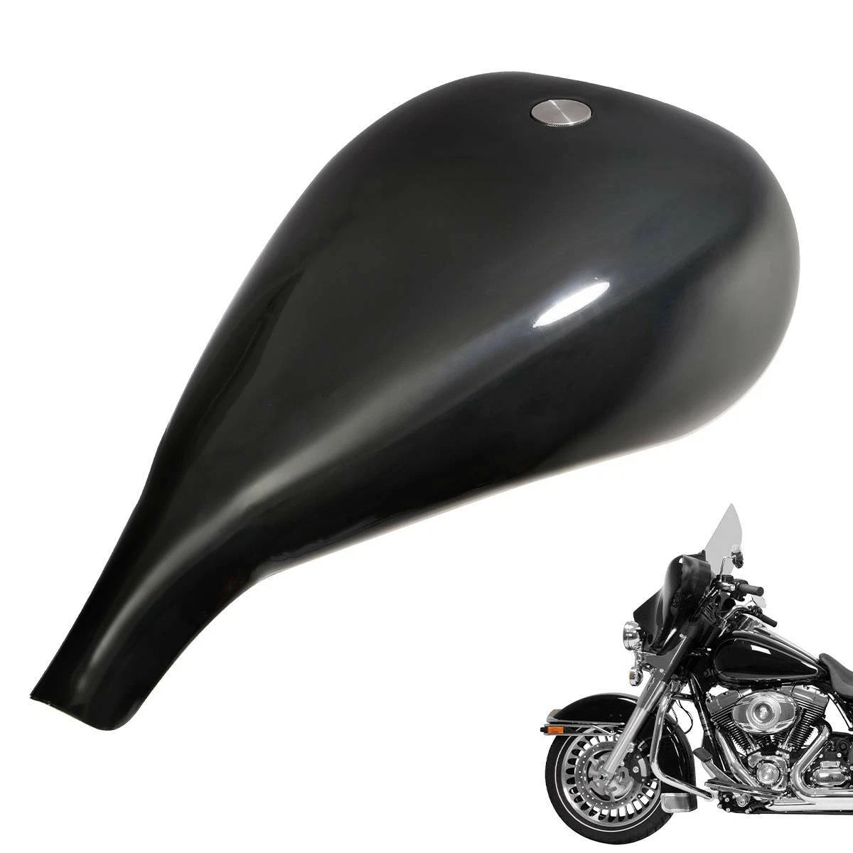 5" Extended Fuel Gas Tank for Harley Touring FL (Fit 4.7 Gallon)