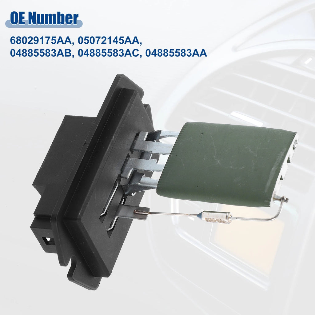 HVAC Blower Motor Resistor for Chrysler (Black Silver Tone Green)