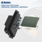 HVAC Blower Motor Resistor for Chrysler (Black Silver Tone Green)