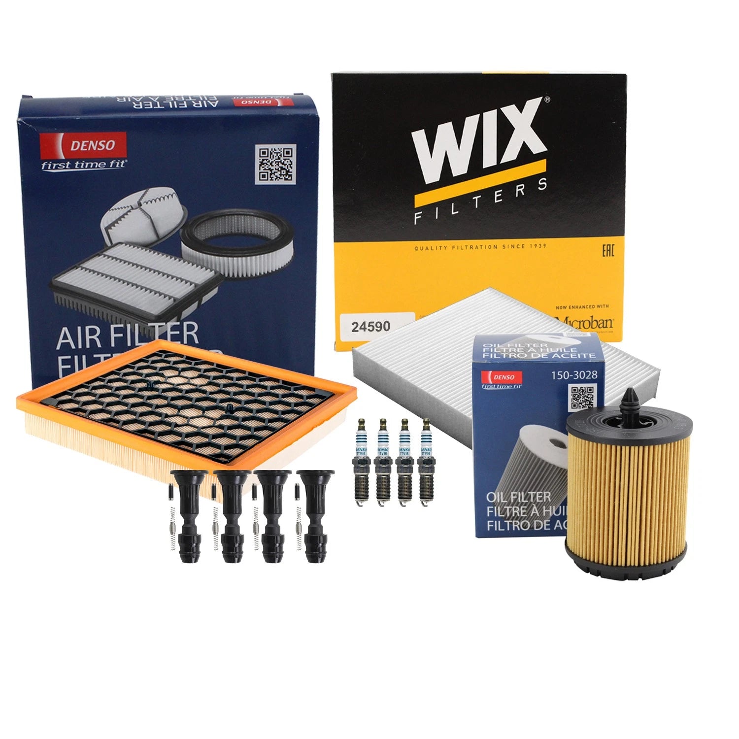 Tune Up Kit with 4 NGK Spark Plugs & Boots for Chevrolet Malibu (2008–2012)