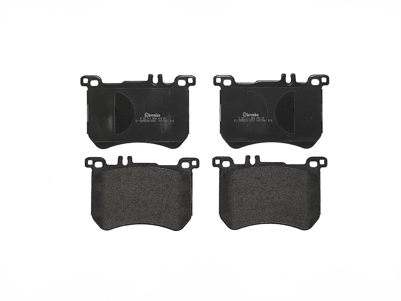 Set of 4 Brembo Front Low-Met Disc Brake Pads for Mercedes R231 SL400 SL450 SL550 (2012–2020)