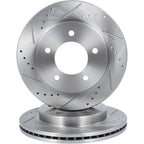 Front Drilled & Slotted Brake Rotors for Ford F-150 (1997–2003) 4WD