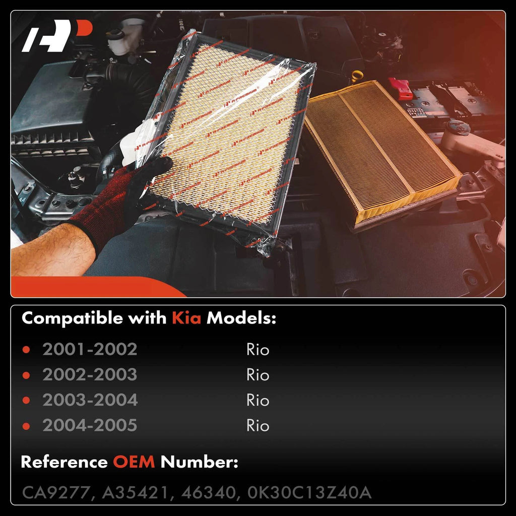 2X Engine Air Filter for Kia Rio (2001-2005)