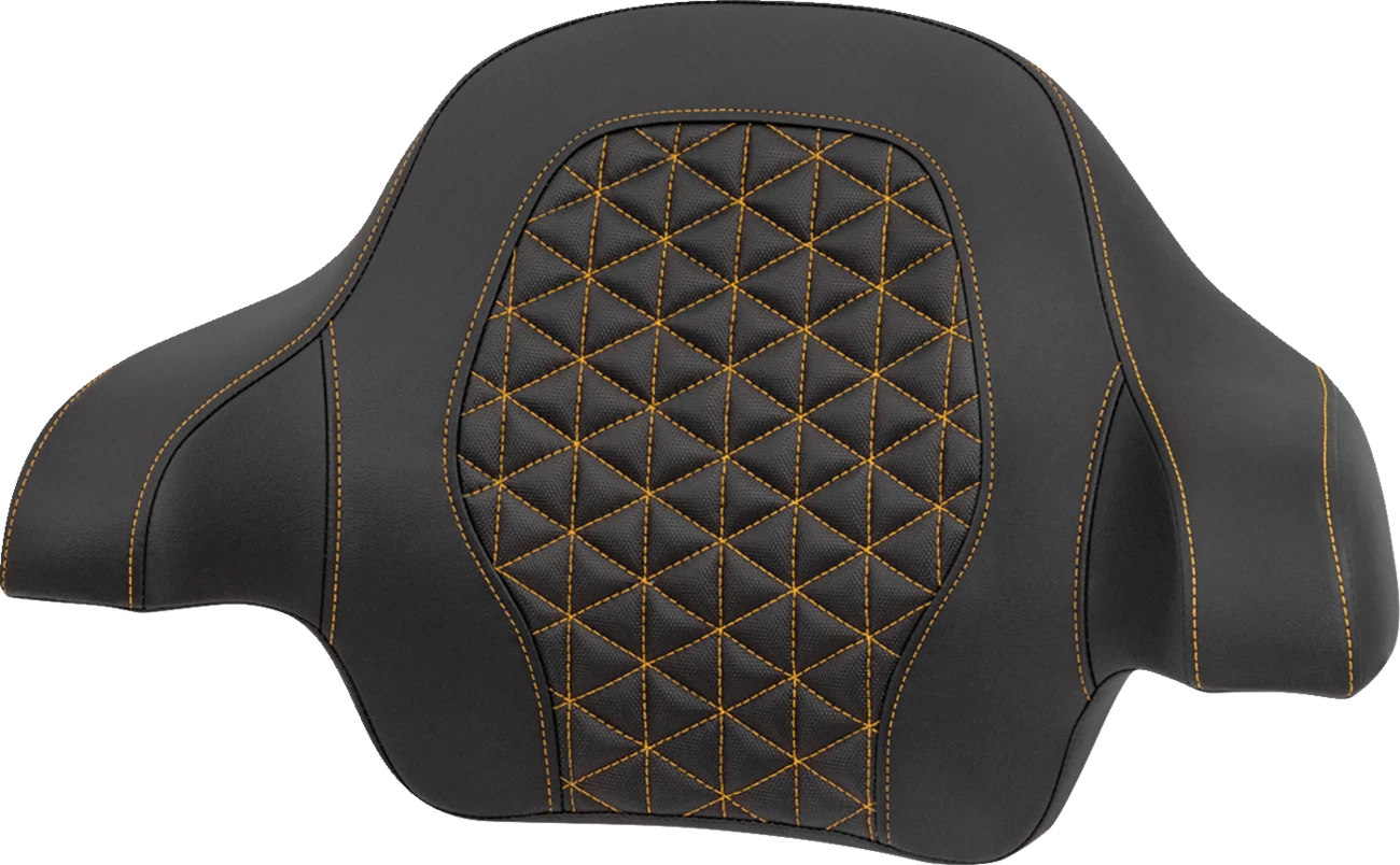 SADDLEMEN Tour-Pak Passenger Pad for FLH/FLT (2014–2025) - Tri-Gripper, Gold Stitch