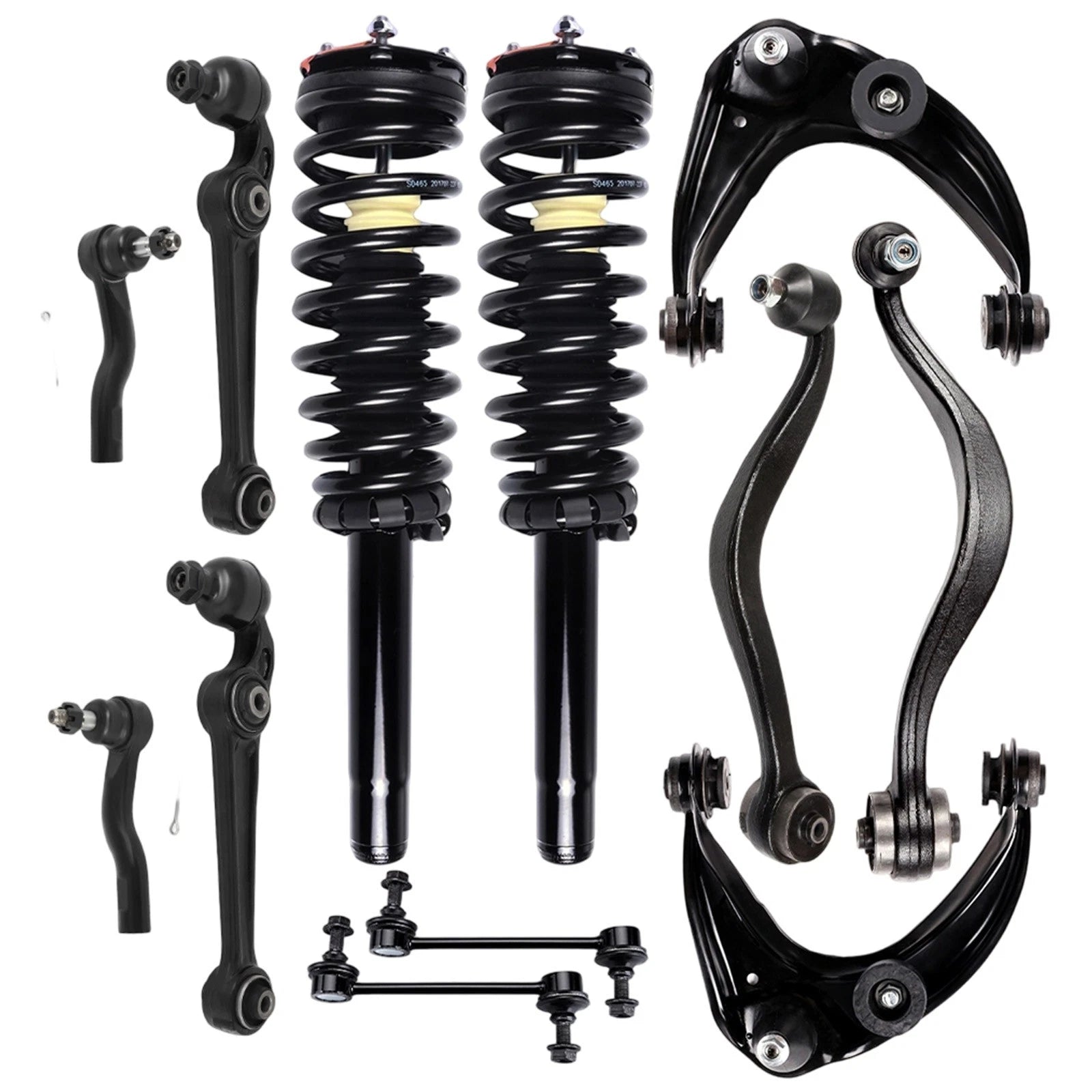 Front Struts Control Arms Sway Bar Tie Rods Kit for Ford Fusion (2010–2012)