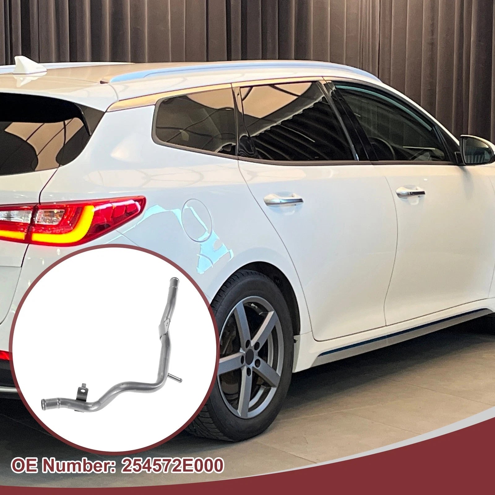 Heater Hose for Kia Forte Forte5 (2014–2018) No. 254572E000 Metal Silver Tone