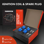 Set of 8 Ignition Coils and Iridium Spark Plugs for Chevy Silverado 1500