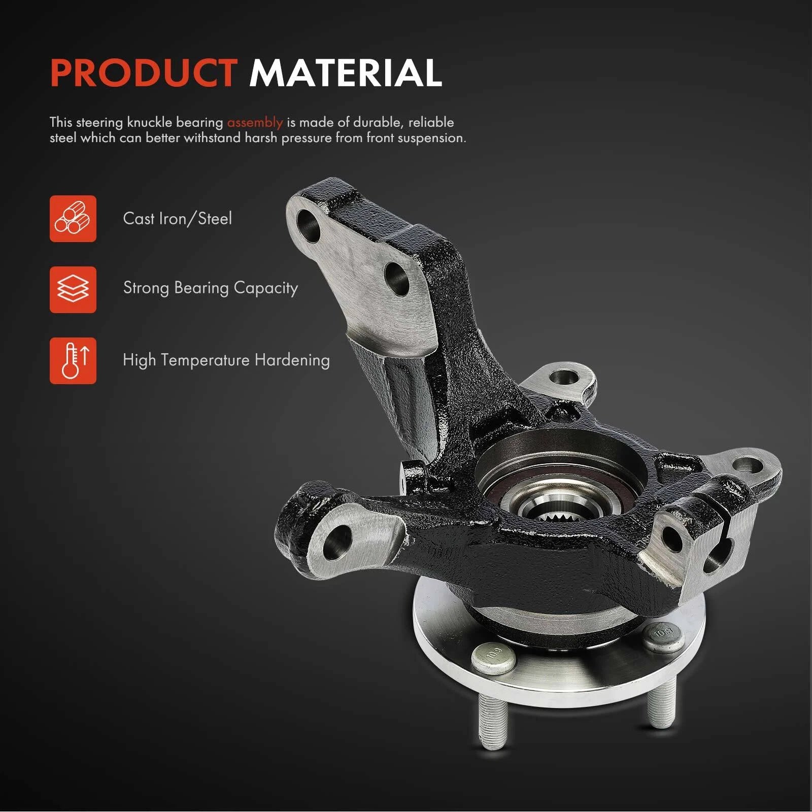 Pair Front Steering Knuckle & Hub Bearing for Nissan Versa (2013–2019)