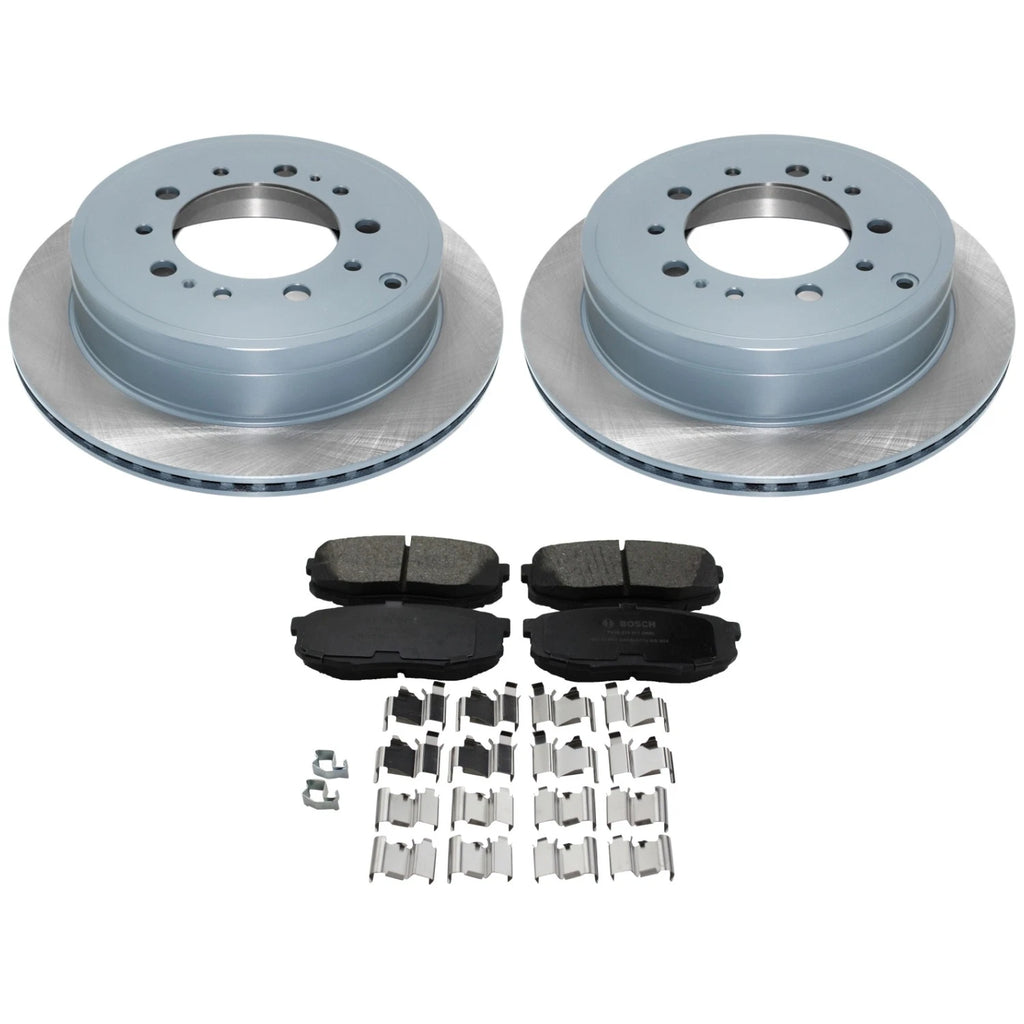 DuraGo Rear Rotors & Bosch QuietCast Ceramic Pads for Land Cruiser