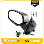 Left Power Memory Heated Chrome Signal Mirror for GM Pickup