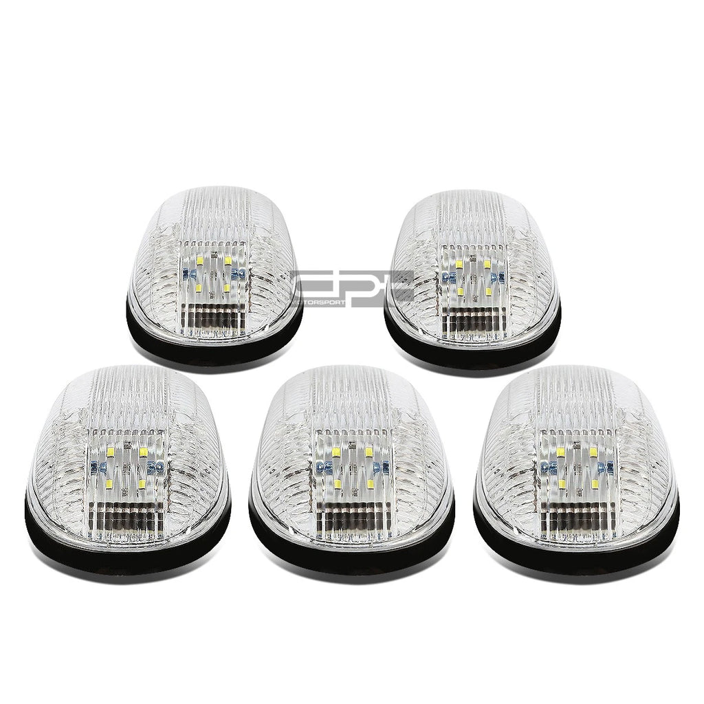 5Pcs Chrome Housing Blue LED Cab Roof Running Light for Dodge Ram (1999–2001)