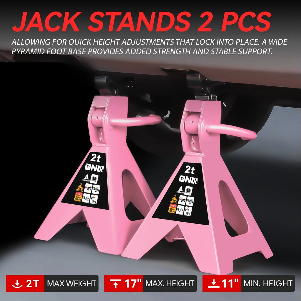 2X Jack Stands for Sedan SUV (10.6"-15.5" 4400lbs Capacity)