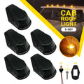 Set of 5 Smoked Lens Amber LED Cab Roof Marker Lights for Ford F150 F250 (1980–1997)