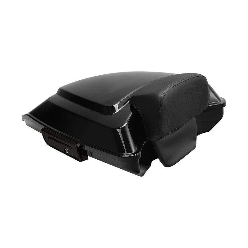 Black Razor Trunk Backrest Mount Rack for Harley Touring Road Glide (2014–2026)