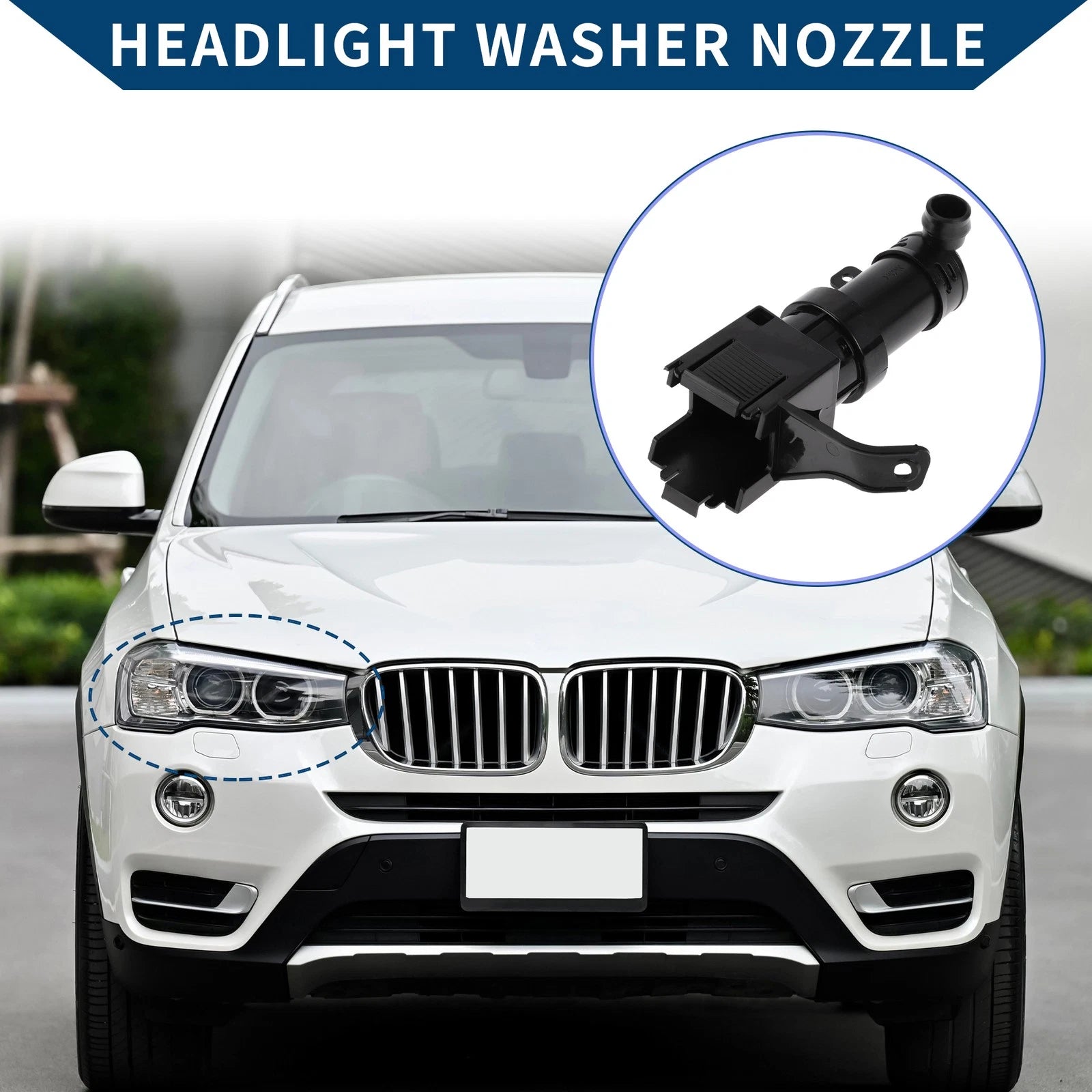 Front Passenger Side Headlight Washer Nozzle for Lexus LS430 (2004–2006) No. 8520750021