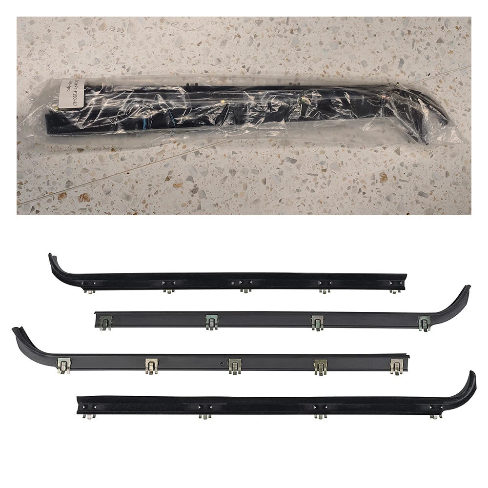 Set of 4 Door Window Seal Weatherstrip for Ford F150 F250 F350 (1987–1997)
