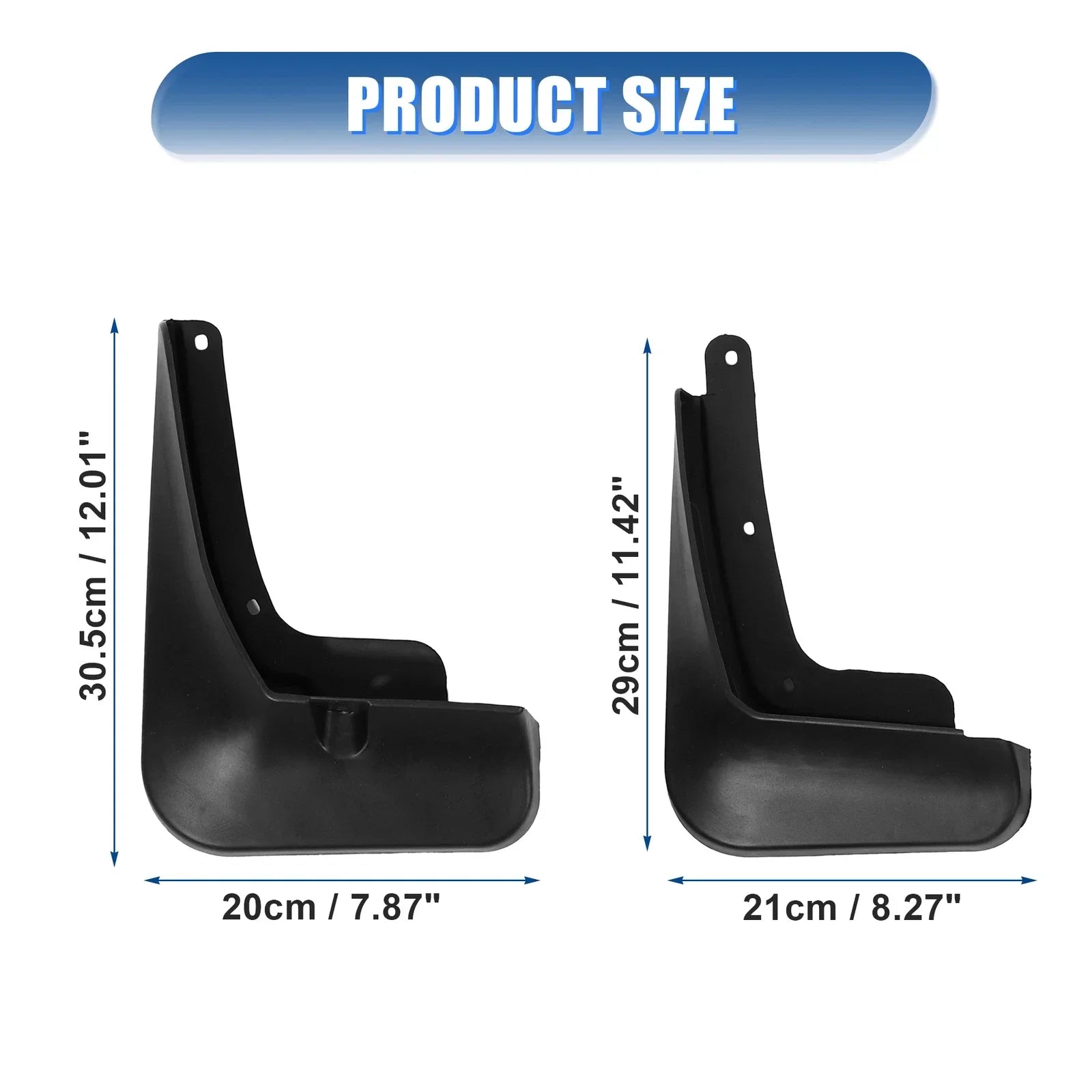 Mudguards Fender Kit for Hyundai Santa Fe 2019-2022 (2 x Screws, Black)