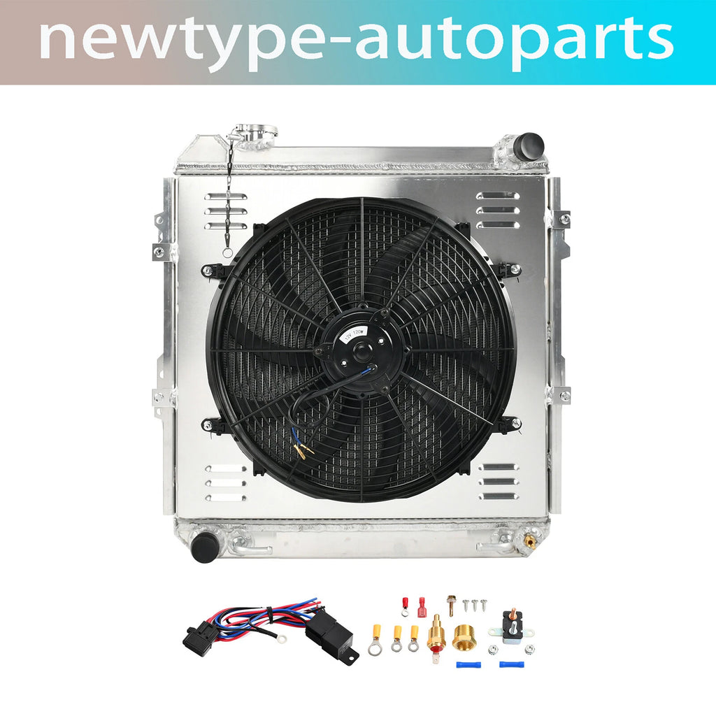 3 Row Aluminum Radiator Shroud Fan for Toyota Pickup 4Runner (1988–1995)