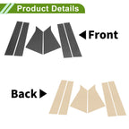 6 Pcs Pillar Window Trim for Chevy Malibu (2016–2021) Carbon Fiber Black