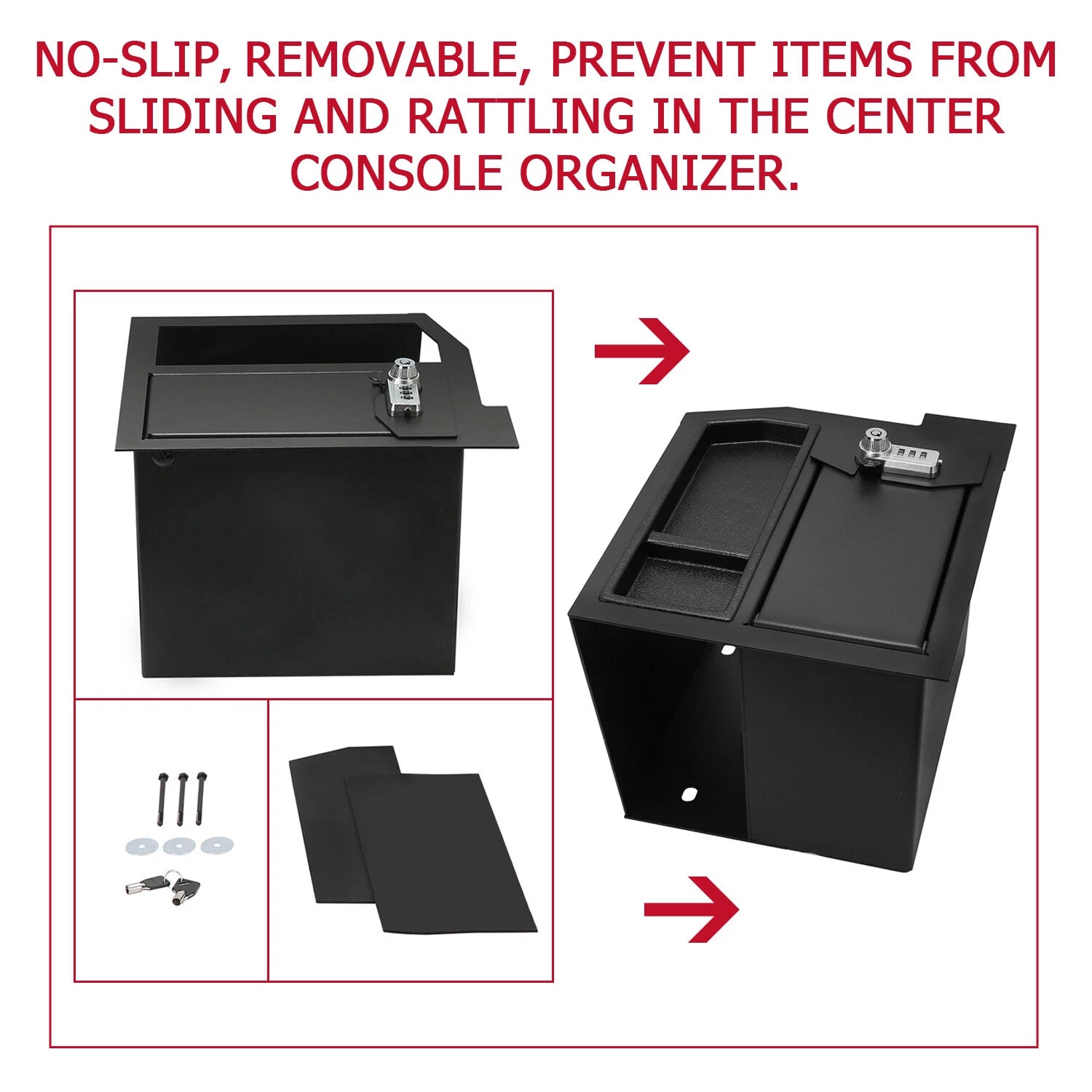 Center Console Safe Box for Toyota Sequoia Tundra (2007-2021)