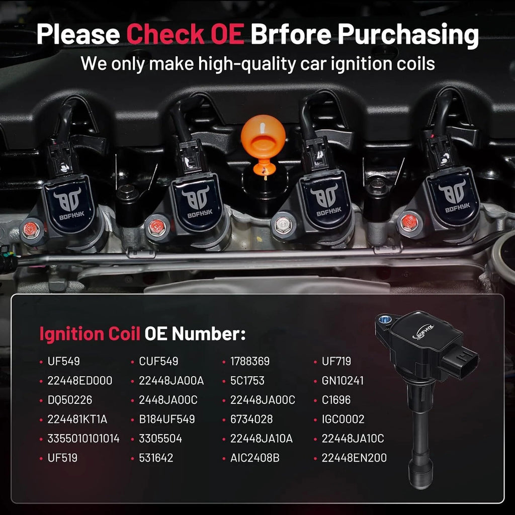 Ignition Coils for Nissan Rogue 2.5L (2008-2016)