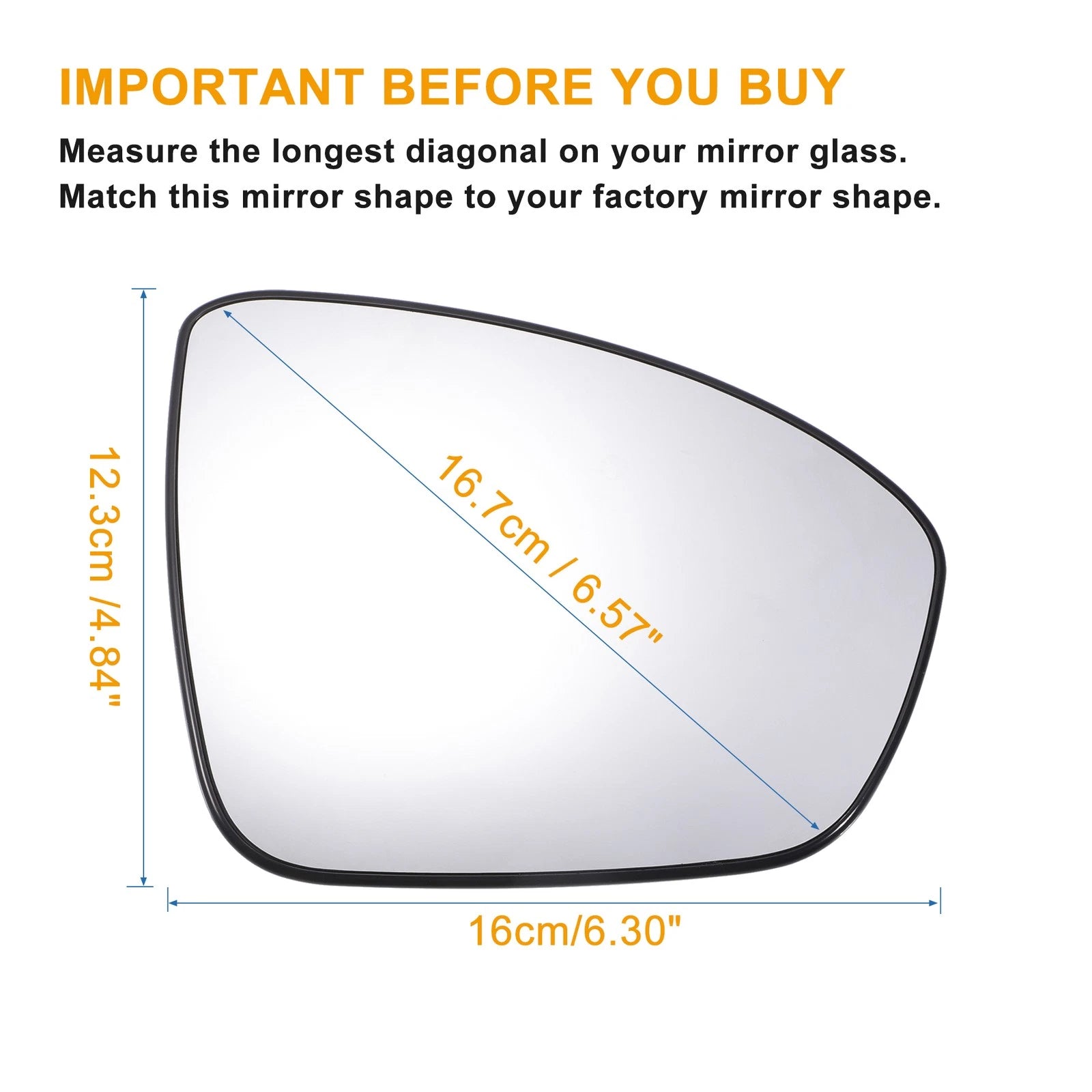 Right Side Heated Mirror Glass w/ Backing Plate for Nissan Altima (2019–2021)