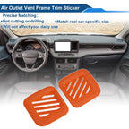 Air Condition Outlet Vent Trim Cover Frame for Ford Maverick (2022–2025) Orange