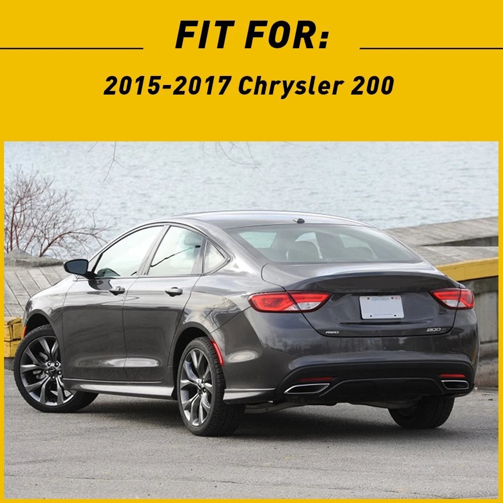 2pc Smoked LED Side Marker Lights for Chrysler 200 (2015–2017)