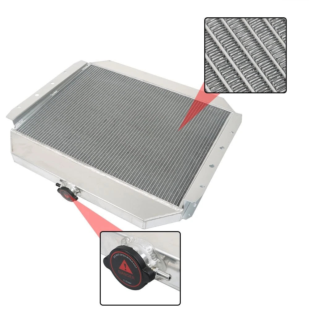 3-Row Aluminum Racing Radiator for Ford F100 F150 F250 F350 Bronco (1970–1979)