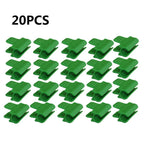 Set of 20 Greenhouse Clips for Plant Stakes and Row Cover Applications