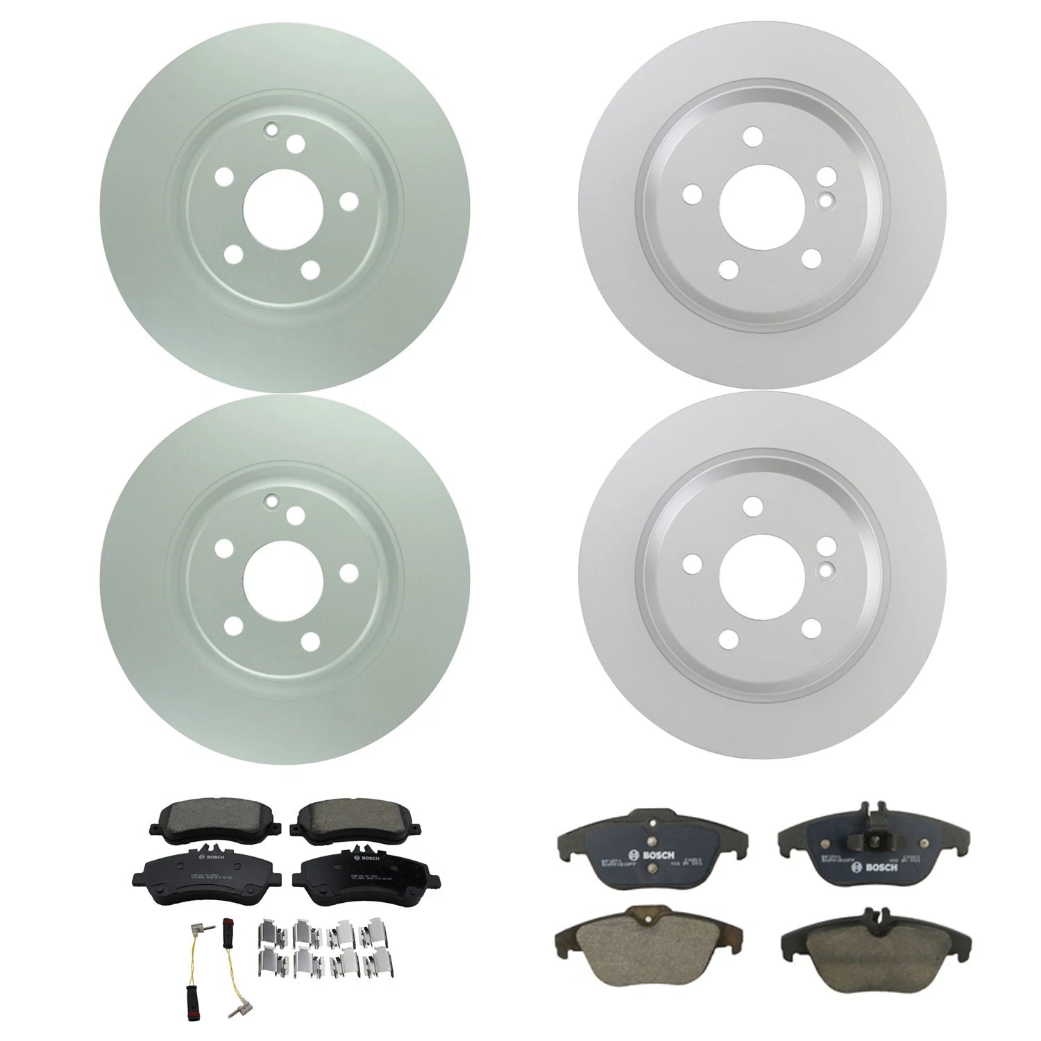 Bosch Quietcast Brake Pad Kit & Rotors for Mercedes X204 GLK350 (2009–2015)
