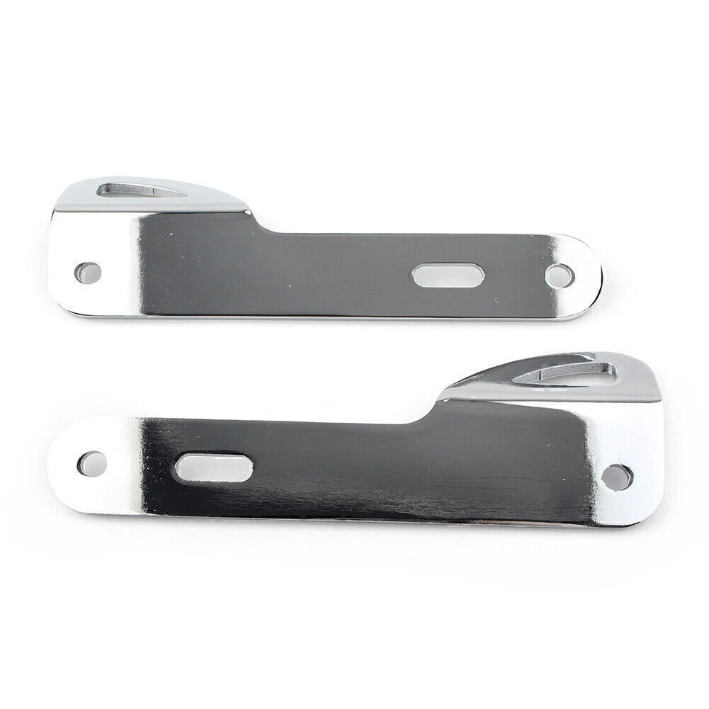 Set of 2 Chrome Trailer Hook Tie-Down Brackets for Harley Touring