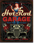 Vintage Replica Tin Metal Sign for Hot Rod Garage (1990)