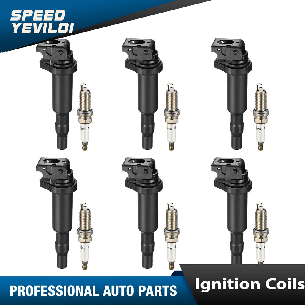 Ignition Coil & Spark Plugs for BMW 128i 328i 528i X5 (2006–2013)