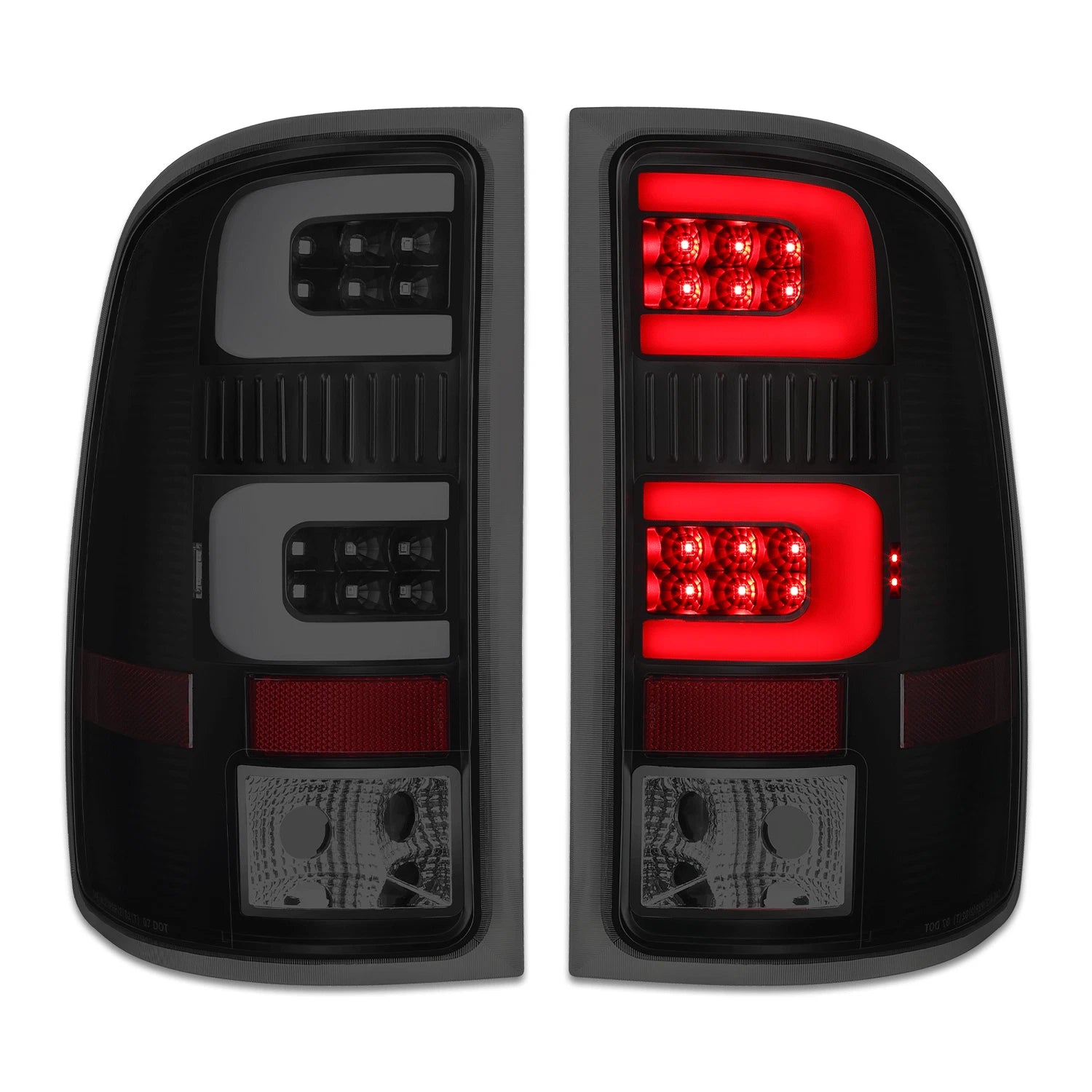 LED C-Tube Bar Tail Brake Light Lamp for GMC Sierra 1500 2500HD (2007–2014)