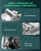 A/C Compressor for Volvo S60 S80 V70 XC70 (2001–2009) 2.3L 2.4L 2.5L 2.9L