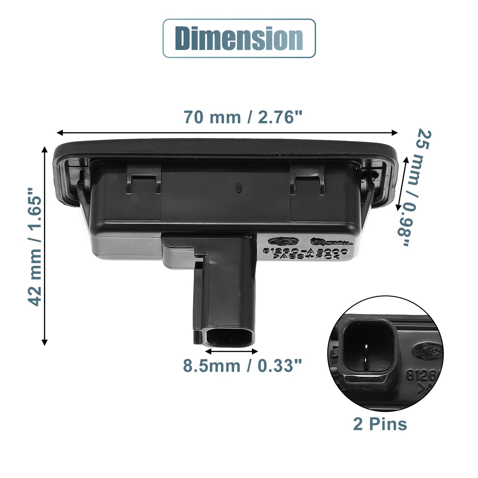 Rear Trunk Tailgate Handle Release Switch for Hyundai (2011–2017) 81260A5000