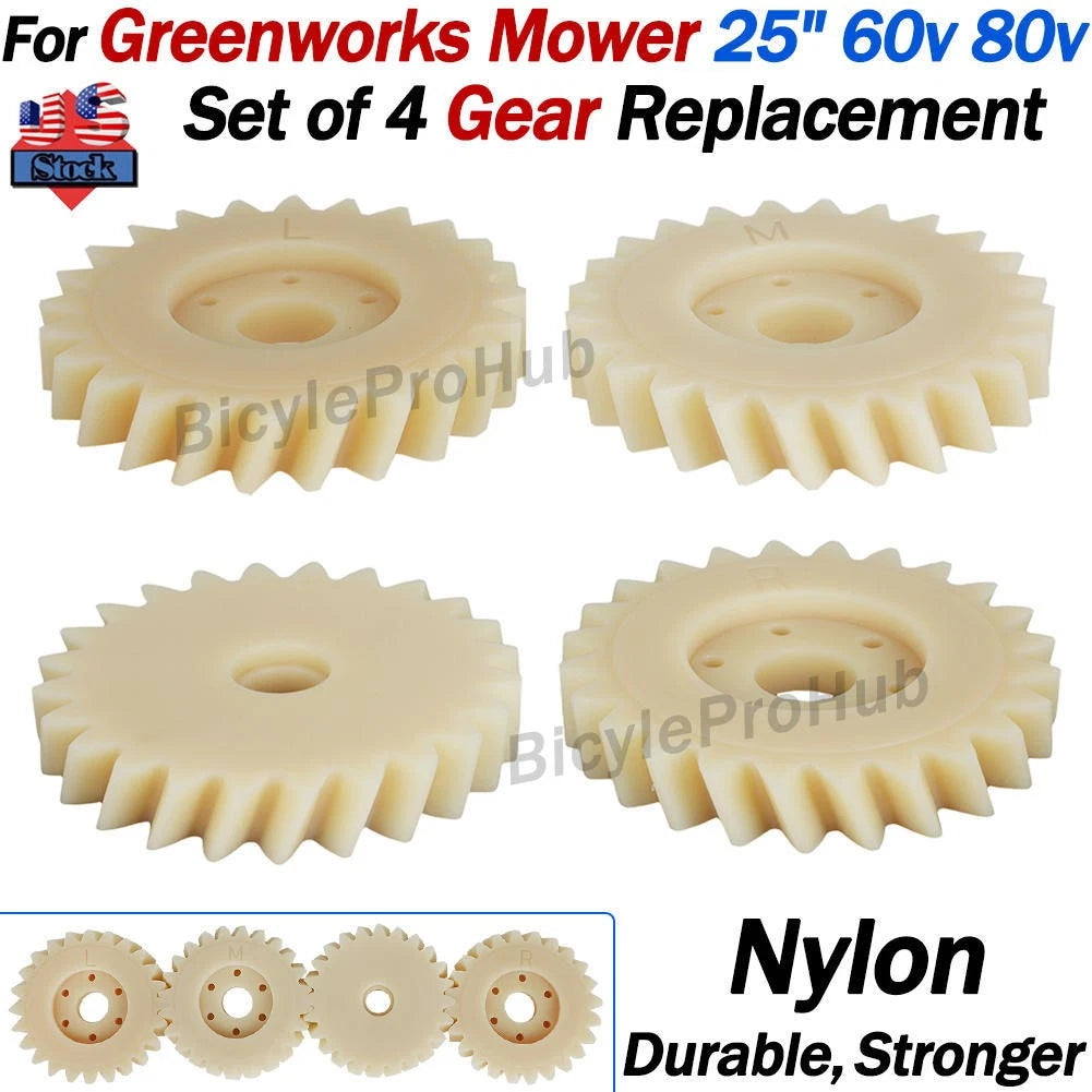Set of 4 Gears for Greenworks Mower 25" 60V & 80V (Drive Gear)